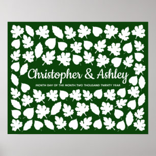 Fall Wedding Guestbook Alternative 75 Guests Löv Poster