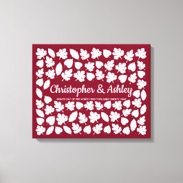 Fall Wedding Guestbook Alternative 75 Lövs Guest Canvastryck