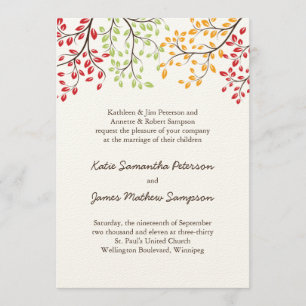 Fall Wedding Inbjudan