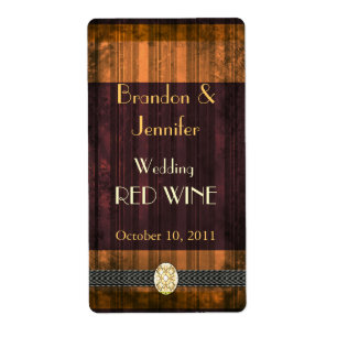 Fall Wedding Mini Vin-etiketter Fraktsedel
