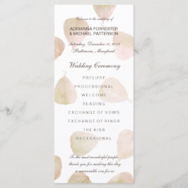 Fall Wedding | Program för Löv av vattenfärg