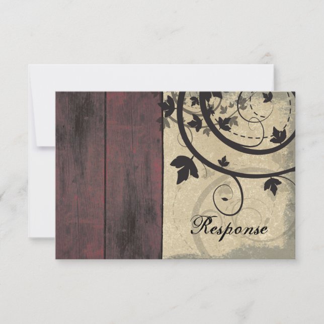 Fall Wedding Response OSA kort Barn Board (Framsida)