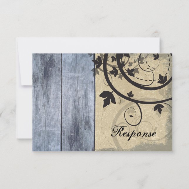 Fall Wedding Response OSA kort Barn Board (Framsida)