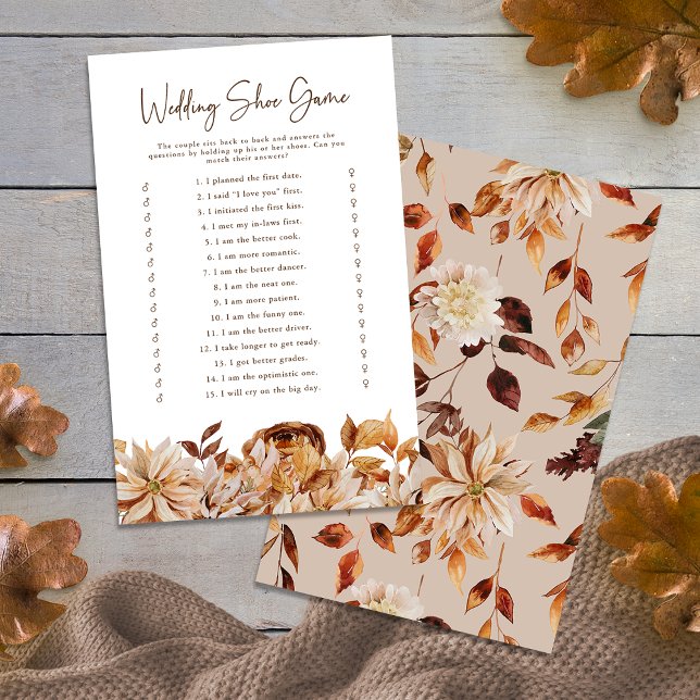 Fall Wedding Shoe-spel (Fall Wedding Shoe Game
)