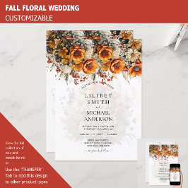 FALL WEDDING THEME | BRURNT-ORANGE | RUSTISK BLOMM INBJUDNINGAR