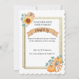 Fall Wedding Theme Inbjudningar