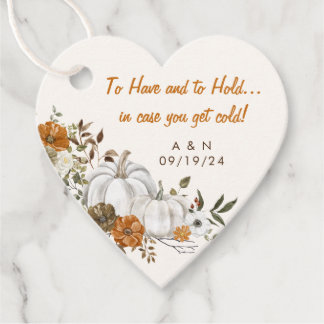 Fall Wedding Throw Blanket Rustic Blommigt Pumpkin Gåvor Etiketter