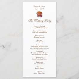 Fall Wedding Watercolor Löv Rackckard Program