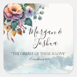 Fall Weddings Fyrkantigt Klistermärke