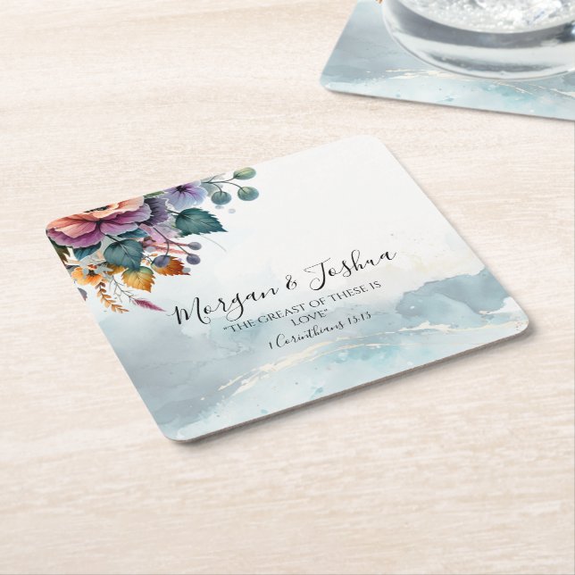 Fall Weddings Underlägg Papper Kvadrat (Vinklad)