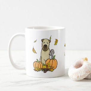 Fall Wheaten Terrier (vävs 1b2) Pumpkins Cute Kaffemugg