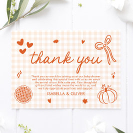 Fall Whimsical A Little Cutie Paj Tack för ditt ko Inbjudningar