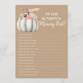 Fall White Pumpkin Baby som känner Mamma Best Game Meny