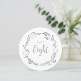 Fall White Pumpkin Greenery Bordsnummer