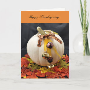 Fall White Pumpkin-hälsningskort Helgkort