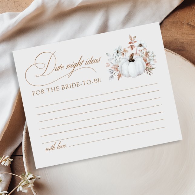 Fall White Pumpkin Möhippa Datum NattIdéer (Skapare uppladdad)