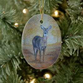 Fall Whitetail Hjort Art Ornament