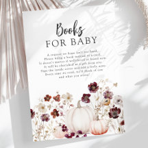 Fall WildblomBaby Shower Bokar för Baby