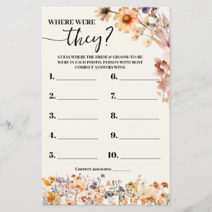Fall Wildblommor var de visade spelkortet Flygblad
