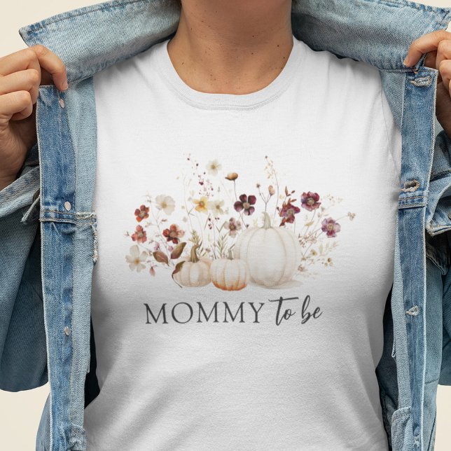 Fall Wildflower Baby Shower Mommy To Be T Shirt (Skapare uppladdad)
