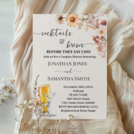 Fall Wildrows Cocktails & Brews Par Shower Inbjudningar