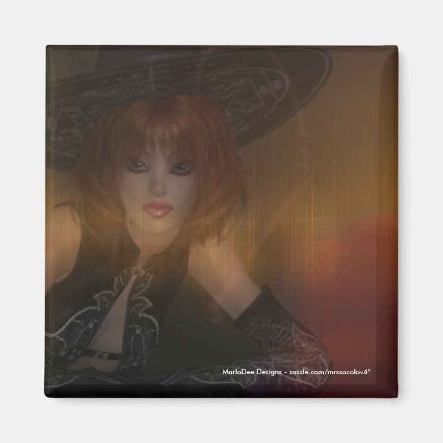 Fall Witch Design 1 Magnet (Framsidan)
