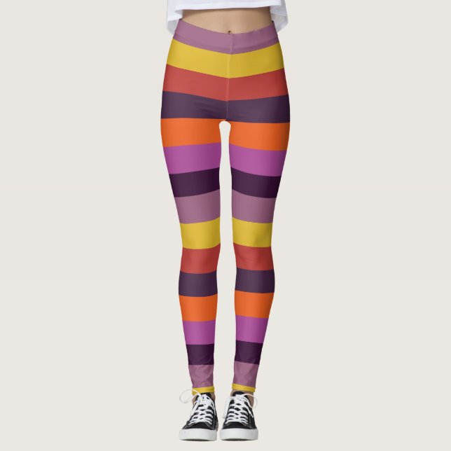 Fall/Witchy Stripe Leggings (Framsida)