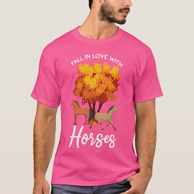Fall Women Autumn Horses lustiga T Shirt (Framsida)