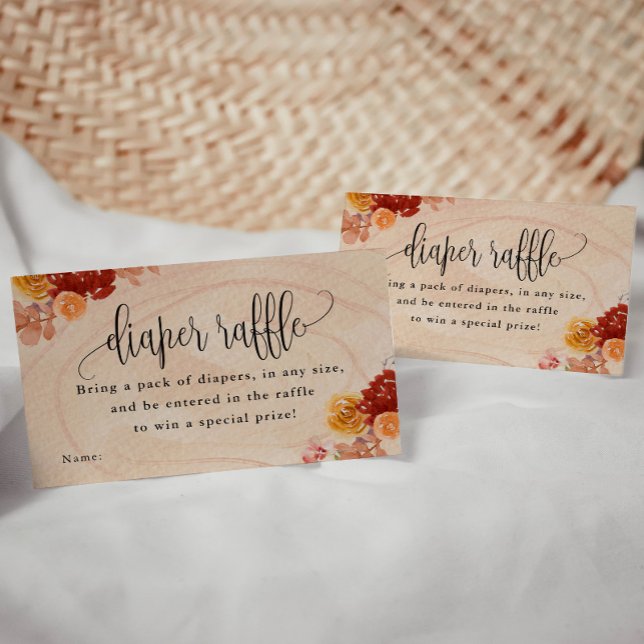 Fall Woodland Animals Baby Diaper Raffle Biljett (Skapare uppladdad)