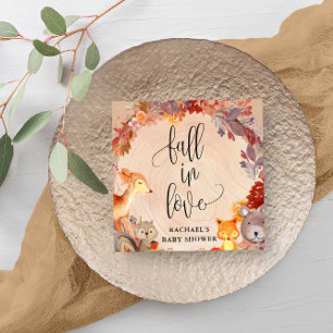 Fall Woodland Animals Baby Shower Personlig Pappersservett
