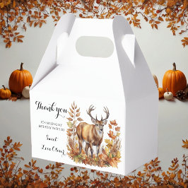 Fall Woodland Hjort Animal Forest Baby Shower Presentaskar