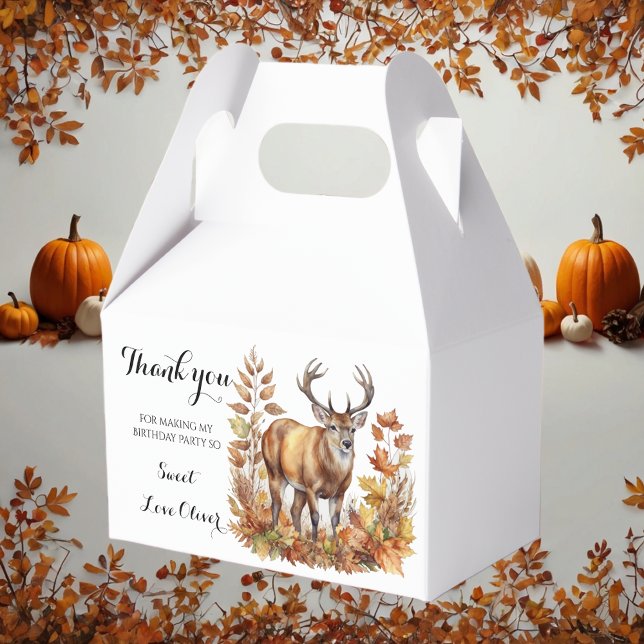 Fall Woodland Hjort Animal Forest Baby Shower Presentaskar (Skapare uppladdad)