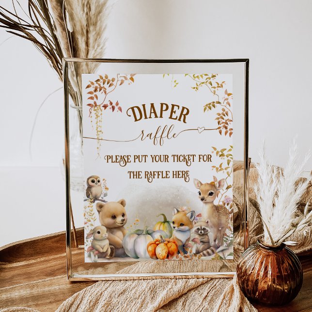Fall Woodland Little Pumpkin Baby Shower-diken Poster (Skapare uppladdad)