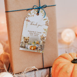 Fall Woodland Little Pumpkin Baby Shower Presentetikett