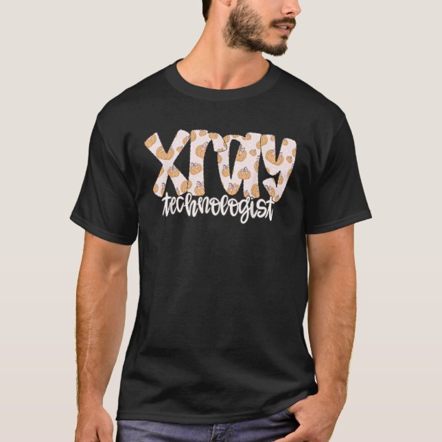 Fall Xray Technolog Pumpkin Coquette Bow Radiol T Shirt (Framsida)