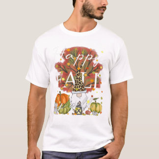 Fall Y All Gnome Leopard Pumpkin T Shirt