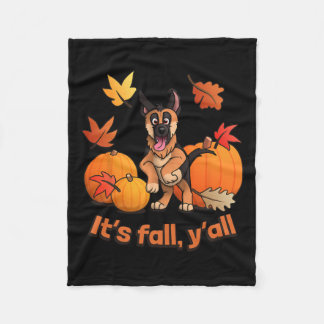 Fall Yall German Shepherd Puppy Fleecefilt
