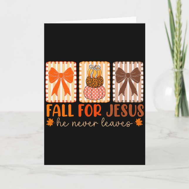 Falla för Jesus han lämnar aldrig höst kristen tac Kort (Framsida)