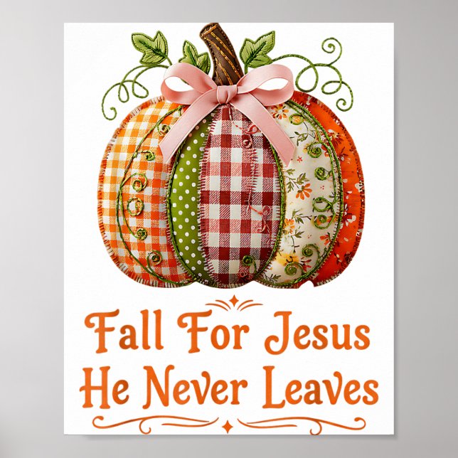 Falla för Jesus, han lämnar aldrig Pumpkin Patchwo Poster (Framsidan)