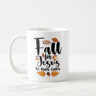 Falla för Jesus han lämnar aldrig tacksägelse Kris Kaffemugg