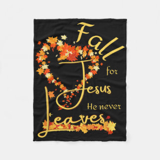 Falla för Jesus han lämnar aldrig Tacksam Salig Ha Fleecefilt