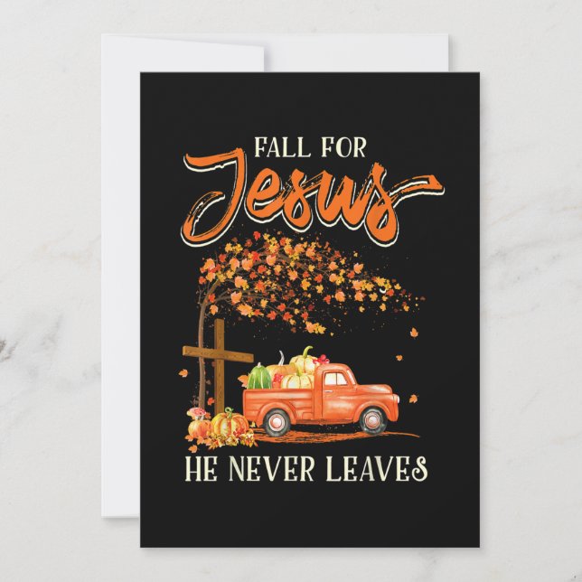 Falla för Jesus, han lämnar dig aldrig Glad Hallow Inbjudningar (Framsida)