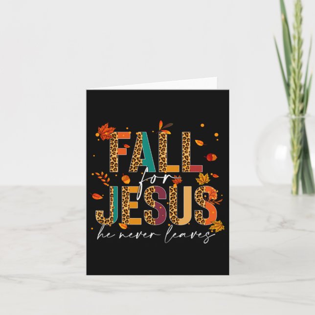 Falla för Jesus, han lämnar dig aldrig kristen tro Kort (Framsida)