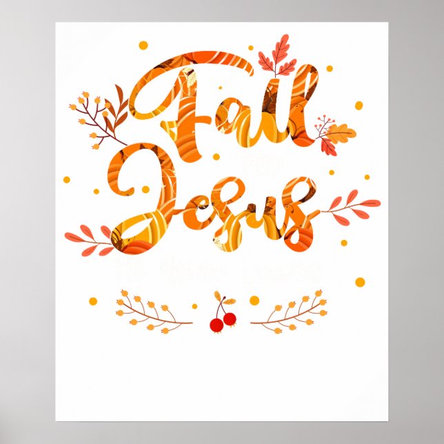 Falla för Jesus, han överger dig aldrig Poster (Framsidan)