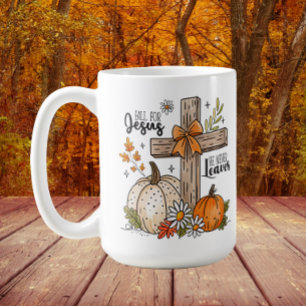 Falla för Jesus höst kristen kors Kaffemugg