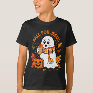 Falla för Jesus Kristna Höst Söt Spökgurka T Shirt
