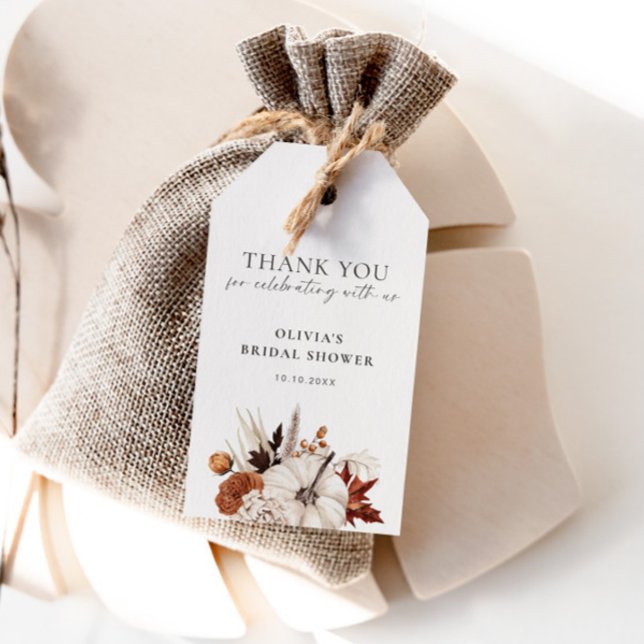 Falla för kärlek Neutralt pumpafram för välkommen Presentetikett (Skapare uppladdad)