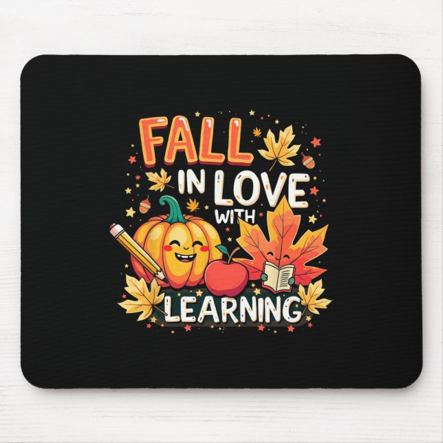 Falla för lärande Pumpa Lärare Höst T-Shirt Musmatta (Framsidan)