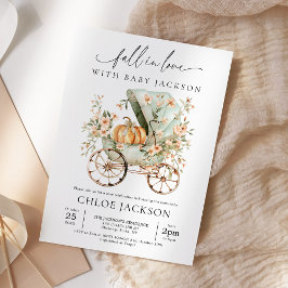Falla för lilla pumpen Höst Baby Shower Inbjudningar