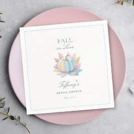 Falla för Pastellblå Pumpa Bröllopsdusch Pappersservett